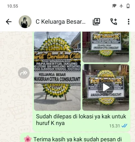 Pengiriman Papan Bunga Duka Ujung Semampir